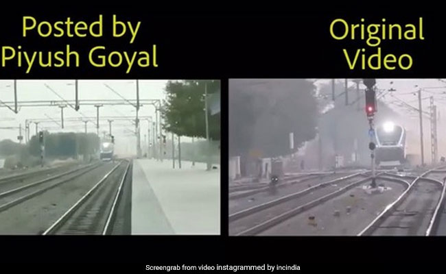 "Lies At 2X Speed": Congress Jabs Piyush Goyal With "Original" Train Video