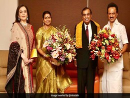 Ambanis Fly To Chennai To Invite DMK Chief MK Stalin For Son's Wedding Ambanis Fly To Chennai To Invite DMK Chief MK Stalin For Son's Wedding