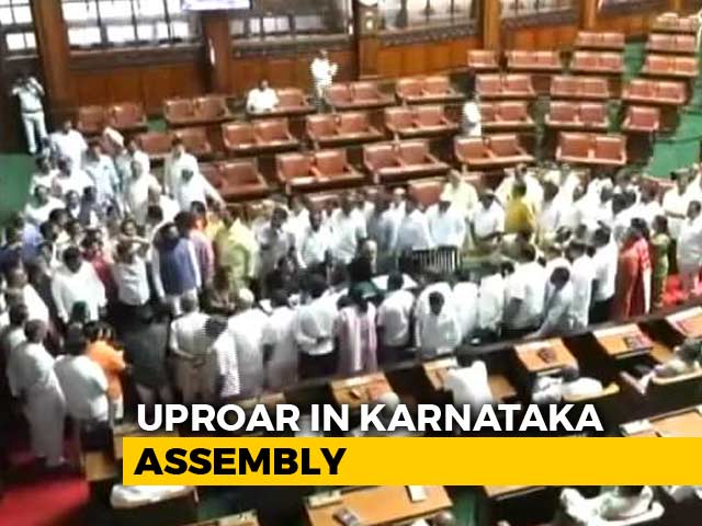 "Karnataka Government Lost Majority": Opposition BJP Shouts Down Governor