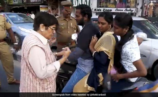 "Where's Your Helmet?" Kiran Bedi Turns Traffic Cop, Stops Motorists