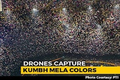 On A Crowded Day At Kumbh Mela, Drone Shots Show Its Colourful Expanse On A Crowded Day At Kumbh Mela, Drone Shots Show Its Colourful Expanse