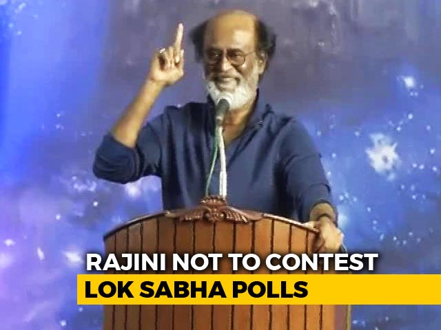 Superstar Rajinikanth Says He Will Not Contest In General Election