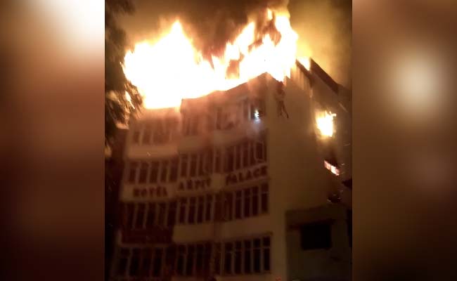 Man Jumped Off Terrace Of Delhi Hotel On Fire As People Watched In Alarm