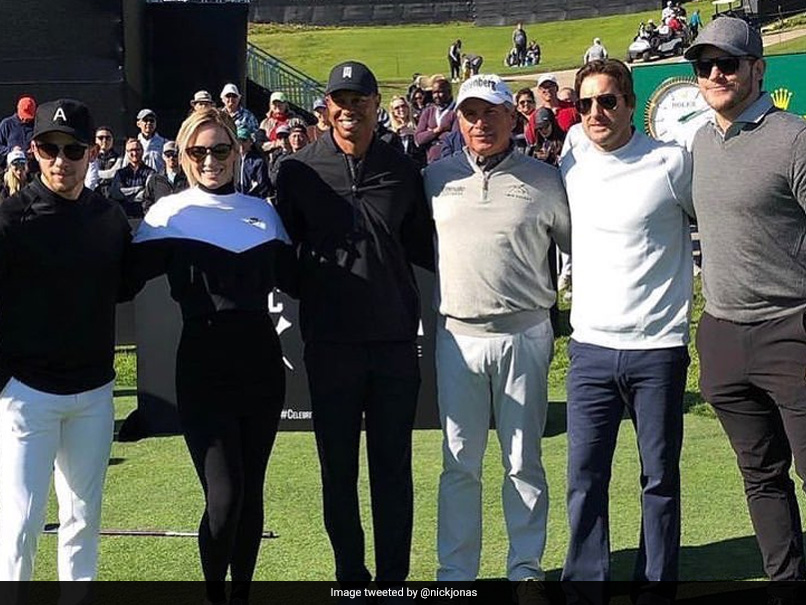Nick Jonas Plays Golf With Tiger Woods At Celebrity Cup. Watch