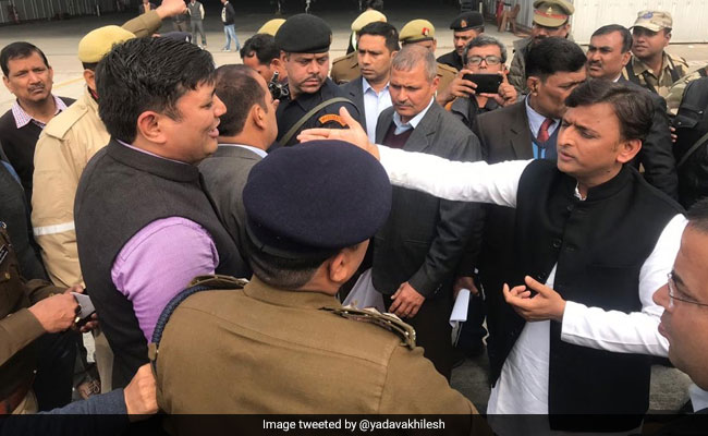 Chaos In UP Assembly Over Akhilesh Yadav Being Stopped At Airport