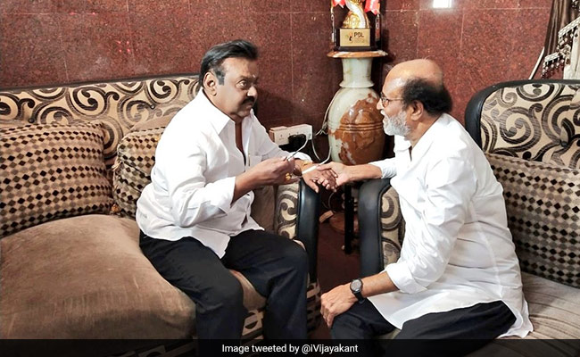 Not A "Single Drop Of Politics" In Meet With Vijayakant, Says Rajinikanth