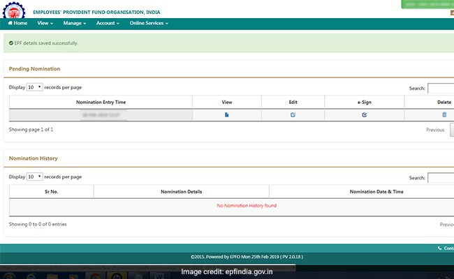 Provident Fund PF Online Nomination How To Submit Details Other 