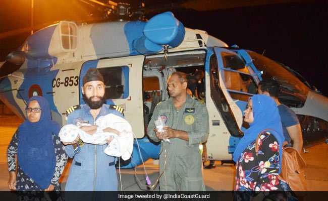 Coast Guard Pilots Rescue Critically Ill infant In Maldives's Gan Islands