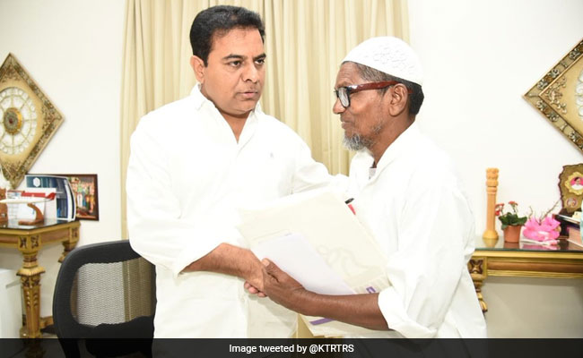 TRS Working President KT Rama Rao Assures Help To Ice Gola Man