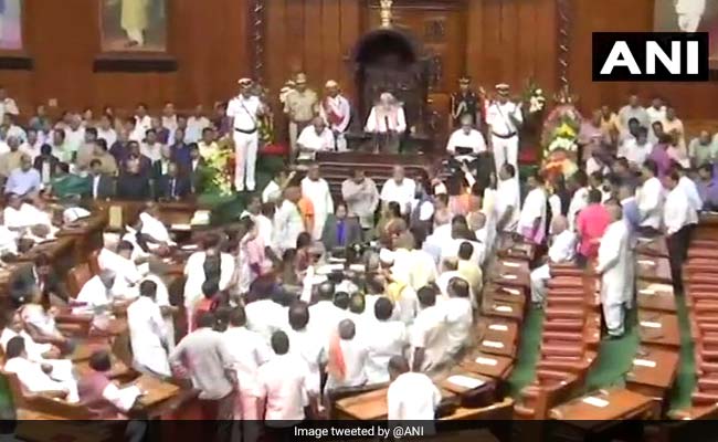 "Karnataka Government Lost Majority": Opposition BJP Shouts Down Governor