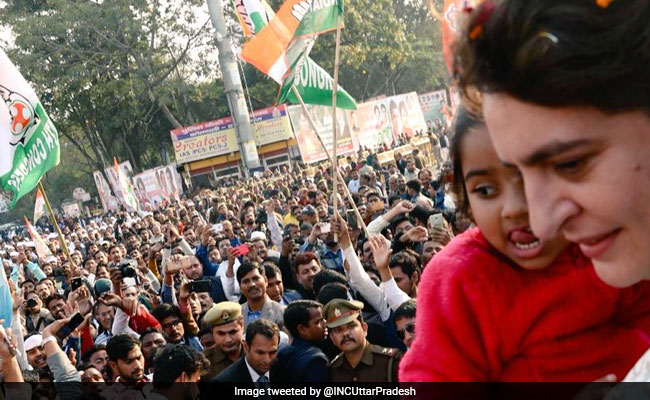 "Stay Happy," Priyanka Gandhi Vadra Tells Girl During Mega Roadshow In UP