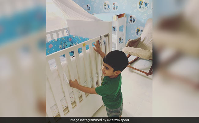 Ekta Kapoor's Pic Of 'Big Brother' Laksshya Watching Over Baby Ravie Is Everything
