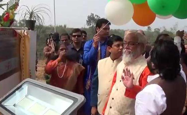 Biplab Deb Passes Balloons Around As National Anthem Plays At Tripura Event