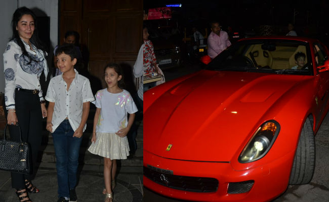 Sanjay Dutt's Son Shahraan Looks Happy In His Dad's Flashy Red Ferrari
