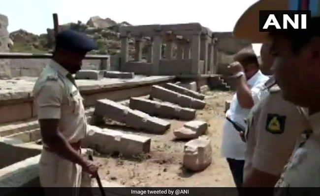 Men Caught On Video Vandalising Pillars At World Heritage Site Hampi