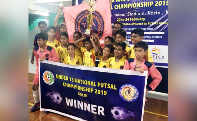 तेलंगाना की अंडर 13 टीम फुटसाल नेशनल चैंपियन