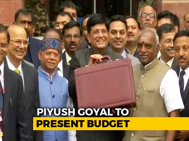 Ahead Of Budget, Union Minister Piyush Goyal With His Briefcase