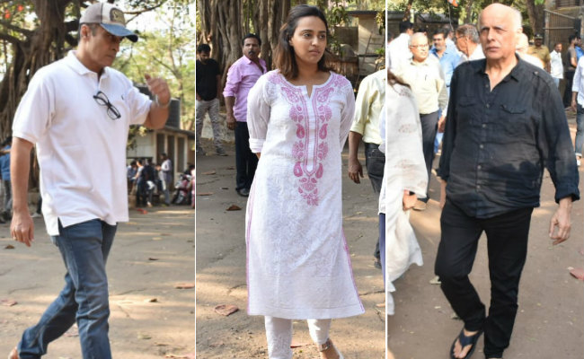 Raj Kumar Barjatya's Funeral: Mohnish Bahl, Swara Bhasker, Mahesh Bhatt And Others Bid Filmmaker Farewell