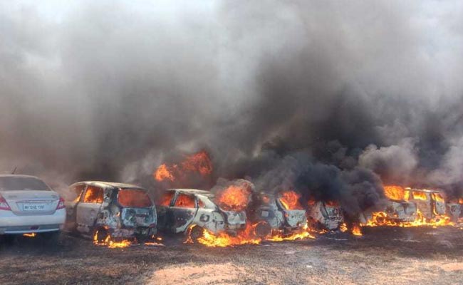 On Camera: Bengaluru Air Show Fire Destroys 300 Vehicles In Minutes