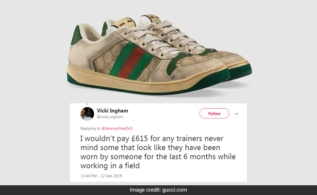 "Ridiculous": Gucci's "Dirty" Sneakers, Sold For $870, Trolled Online