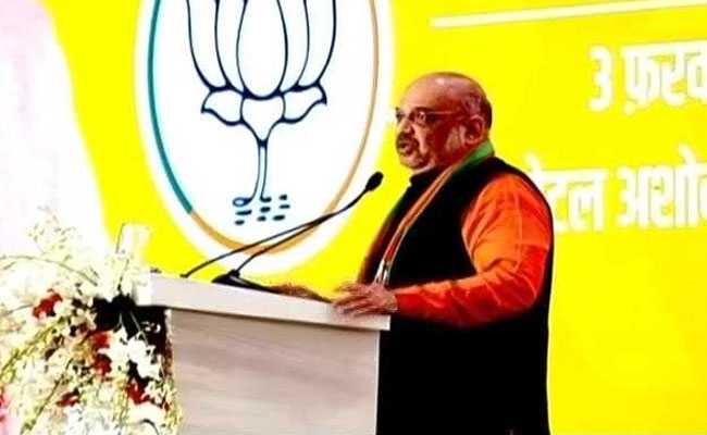 अमित शाह ने राहुल गांधी पर किया सीधा हमला कहा- पर्रिकर के साथ मुलाकात के बारे में झूठ बोलकर बहुत नीचे उतर गए