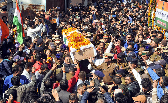Rajasthan Soldier Killed In Pulwama Encounter Cremated With State Honours