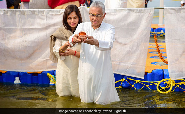 Mauritian PM Couldn't Stop Self From Dip In Clean Ganga: Yogi Adityanath