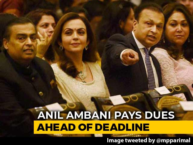 "Deeply Touched": Anil Ambani Thanks Brother Mukesh For Last-Minute Save