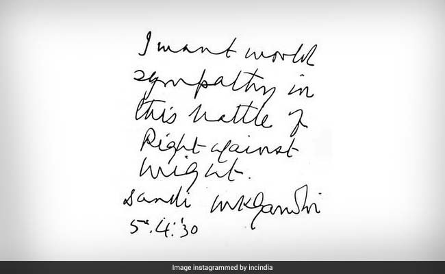On Dandi March Day, Congress Shares Rare Pic Of Handwritten Note By Mahatma Gandhi