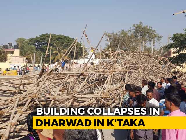 1 Dead, 40 Feared Trapped As Building Collapses In Karnataka's Dharwad