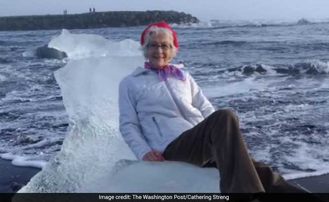 Grandma Sat On Iceberg For A Photo. Then She Drifted Out To Sea