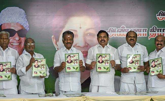 Focus On Poverty Eradication Scheme As AIADMK Releases Manifesto