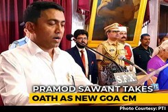 BJP's Pramod Sawant Takes Oath As Goa Chief Minister At 2 am BJP's Pramod Sawant Takes Oath As Goa Chief Minister At 2 am