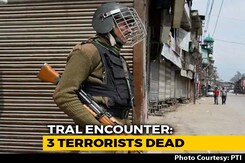 Three Terrorists Killed In Pulwama Encounter Three Terrorists Killed In Pulwama Encounter