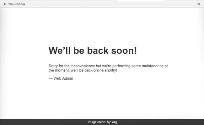 Opposition Trolls BJP After Website Is Allegedly Hacked