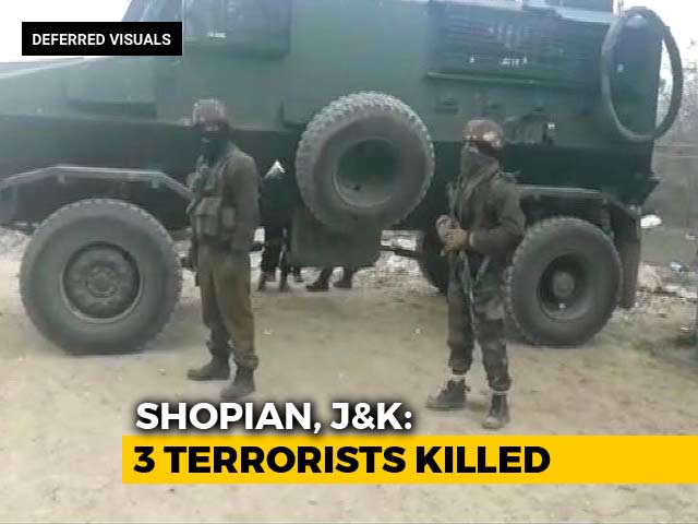 3 Terrorists Killed In Encounter In Jammu And Kashmir's Shopian