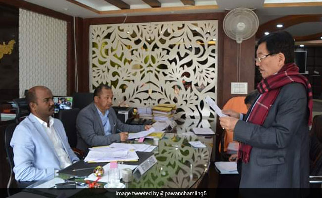 Sikkim Chief Minister Files Nomination Papers From 2 Assembly Seats