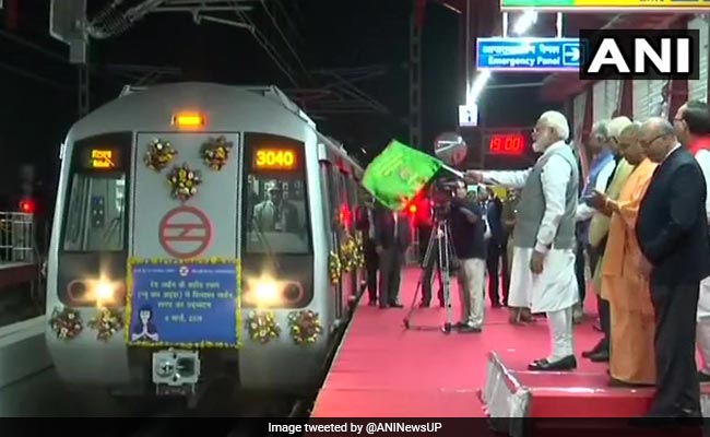 PM Modi Inaugurates Delhi Metro's Red Line Extension To Ghaziabad
