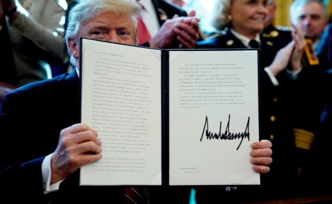 Trump Signs First Veto To Secure Funding For Border Wall, Says Is "Proud"