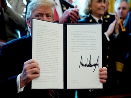 Trump Signs First Veto To Secure Funding For Border Wall, Says Is "Proud" Trump Signs First Veto To Secure Funding For Border Wall, Says Is "Proud"