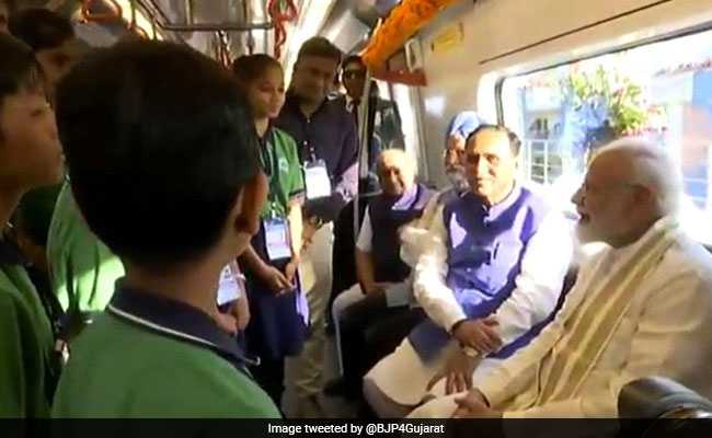 PM Modi Flags Off Ahmedabad Metro, Takes Inaugural Ride