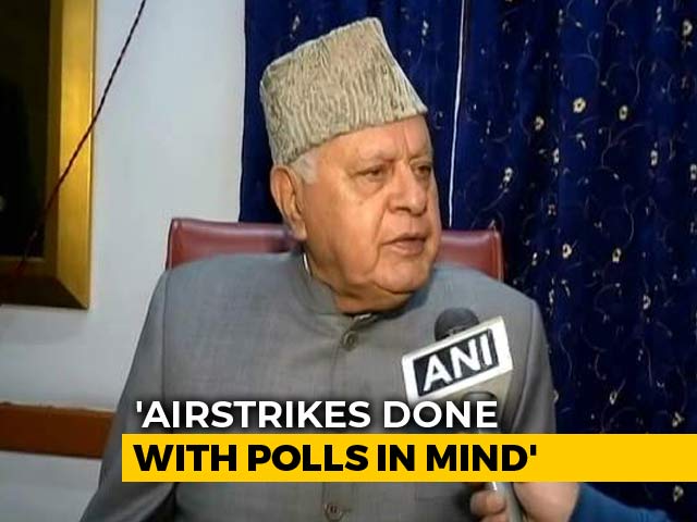 "Totally For Election": Farooq Abdullah's Spin To Balakot Air Strike