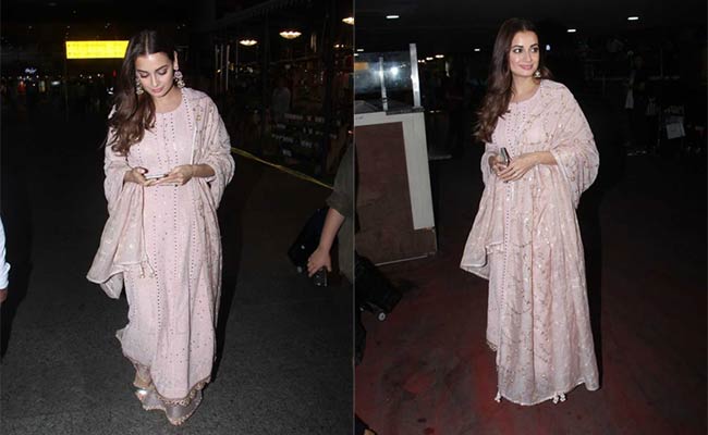 Make A Spring Style Statement Like Dia Mirza In A Pastel <i>Salwar Kameez</i>. 8 Stunning Options