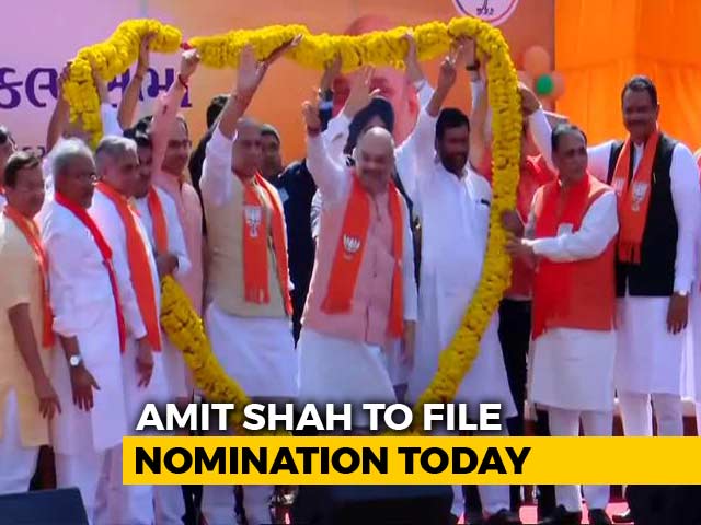 At Amit Shah's Nomination From Gandhinagar Today, NDA's Show Of Strength
