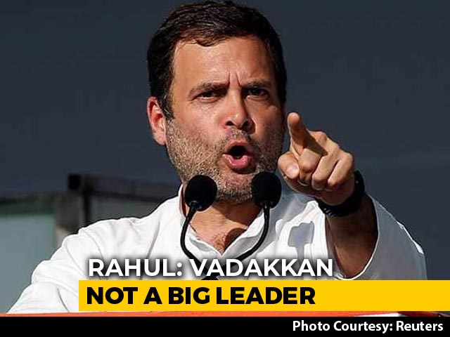"Vadakkan? He's Not A Big Leader": Rahul Gandhi Shrugs Off BJP Switch