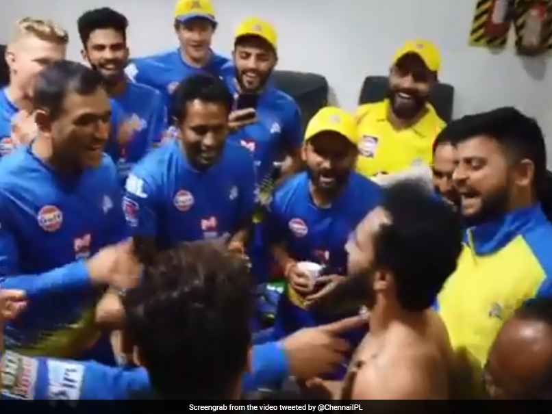 Watch: MS Dhoni's Hilarious Reaction To Kedar Jadhav Getting Mobbed By CSK Teammates On "Big Day"