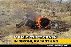 Air Force's MiG-27 Fighter Jet Crashes In Rajasthan, Pilot Ejects Safely Air Force's MiG-27 Fighter Jet Crashes In Rajasthan, Pilot Ejects Safely
