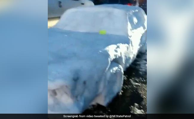 Watch: US Cop Comes Across Car Made Entirely Of Snow