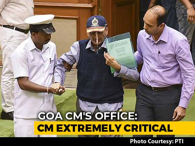 Goa Chief Minister Manohar Parrikar "Extremely Critical", Says His Office