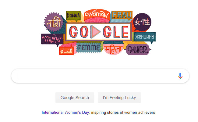 International Women's Day 2019: गूगल कुछ इस तरह मना रहा है अंतरराष्ट्रीय महिला दिवस, Doodle बनाकर महिलाओं को किया सलाम